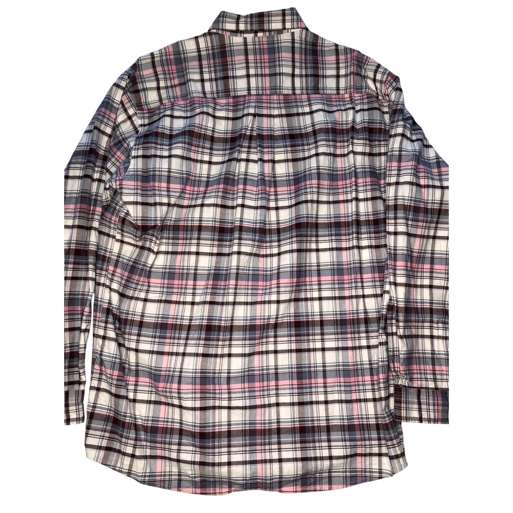 Cinch Long Sleeve Plaid Button Down Shirt Men's XL White Pink Gray Burgundy - Picture 5 of 6